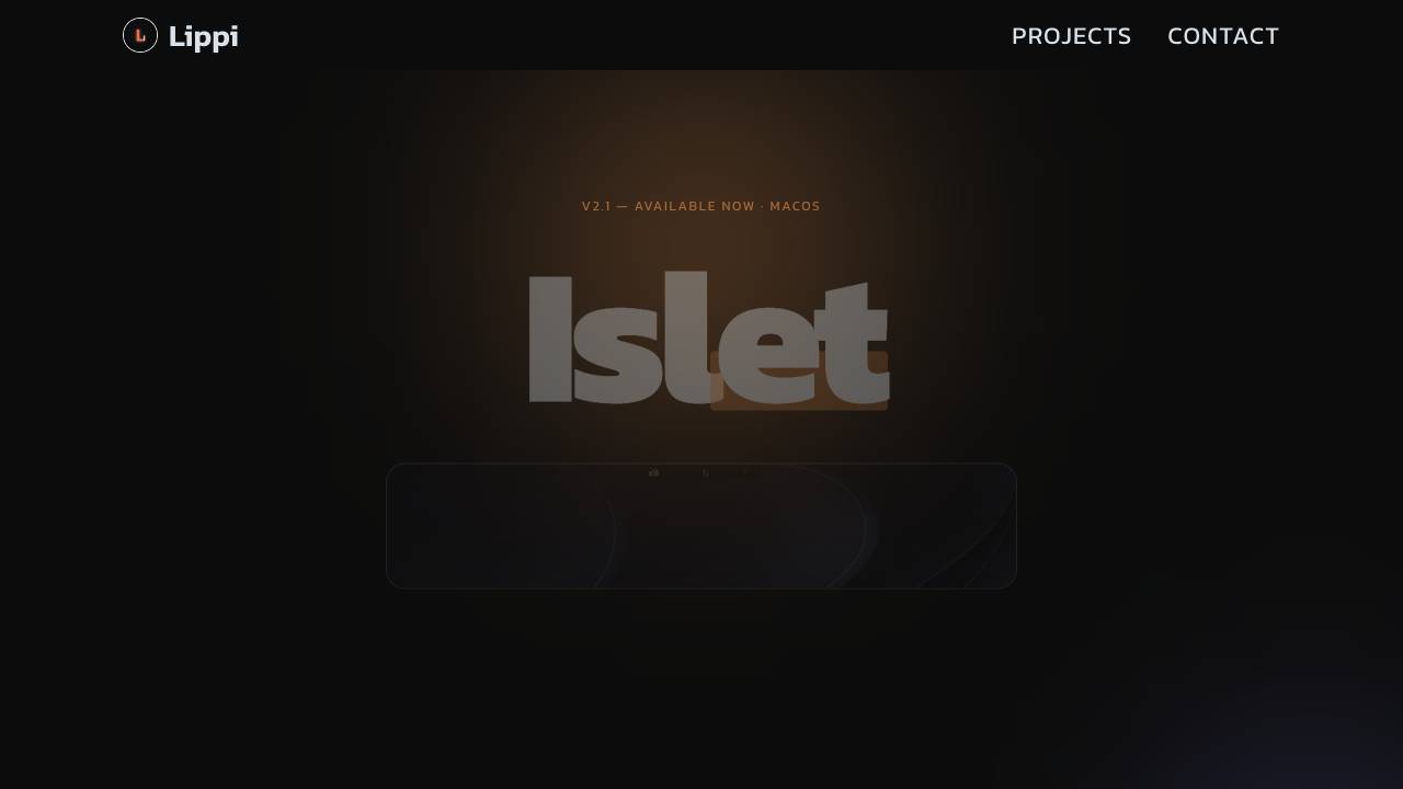 Islet website screenshot