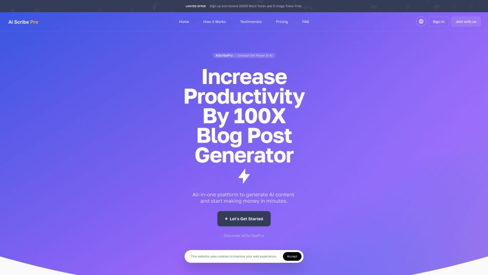 Ai Scribe Pro website screenshot