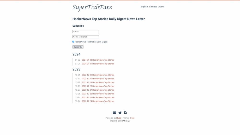 Super Tech Fans website screenshot