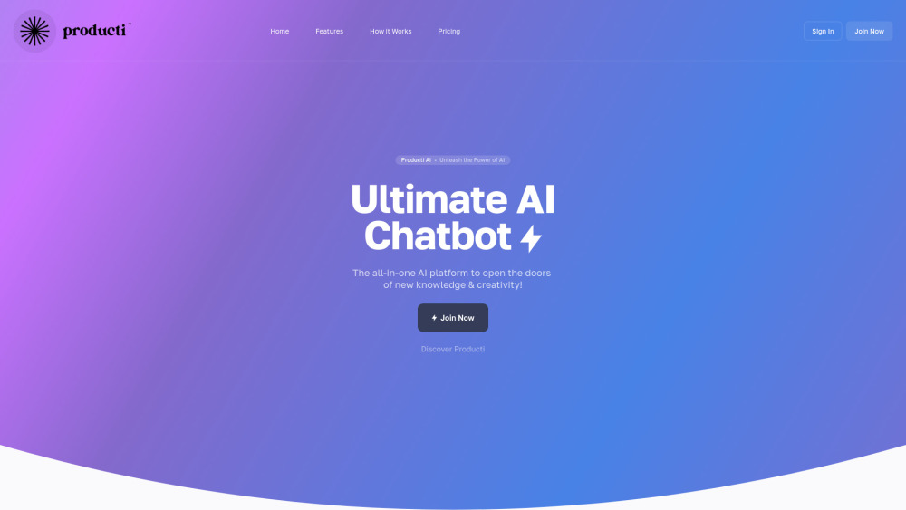 Productiai Co website screenshot