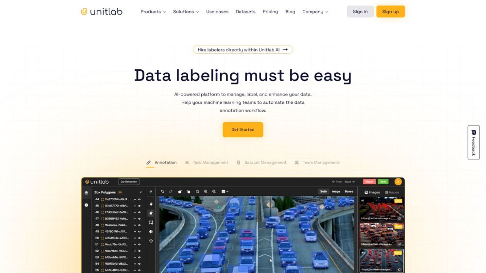Unitlab Ai website screenshot