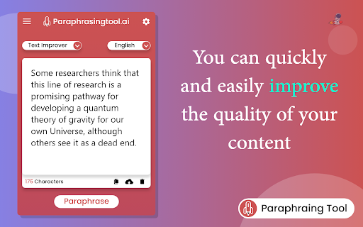 Paraphrasing Tool website screenshot