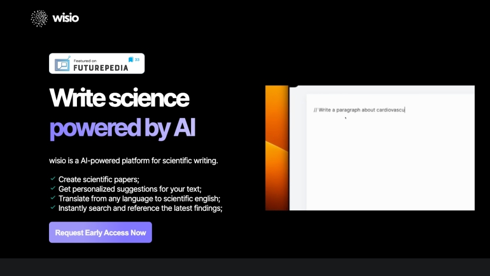 Wisio website screenshot