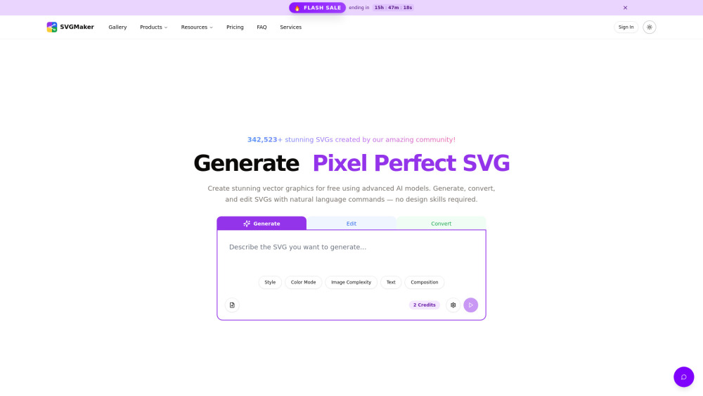 Svgmaker website screenshot