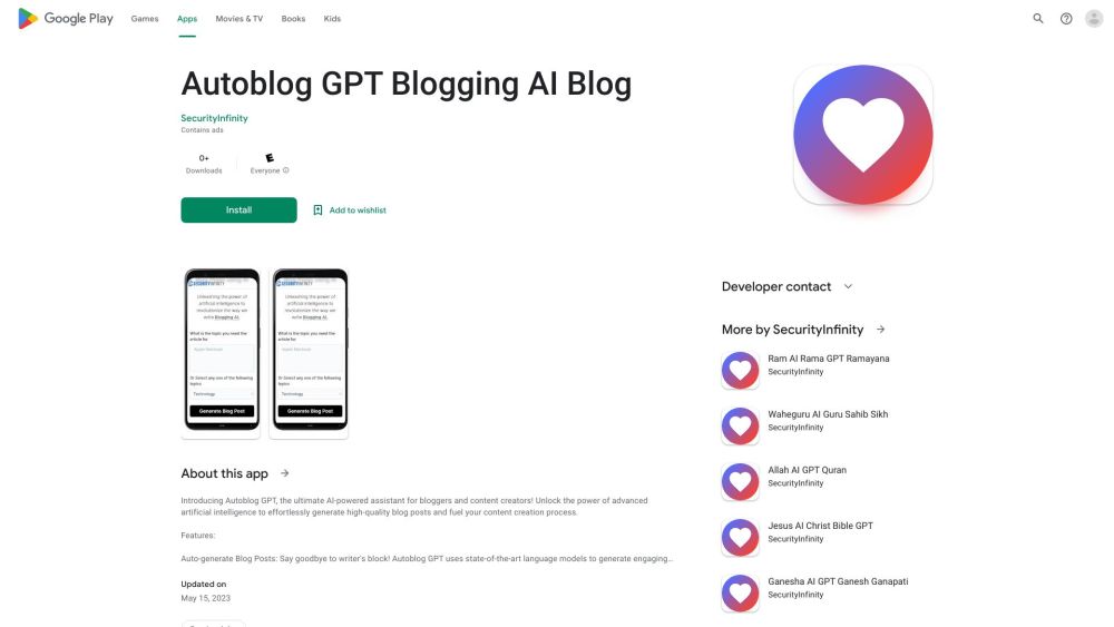 Autoblog Gpt Blogging Ai Blog website screenshot