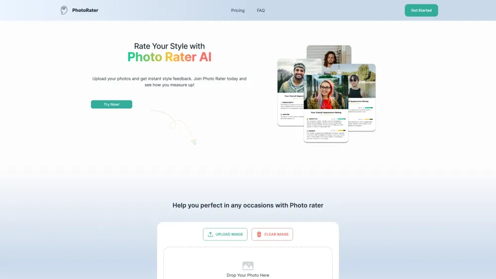 Photorater website screenshot