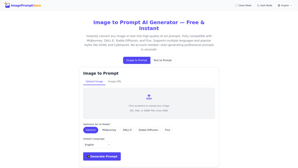 Imagepromptguru Net website screenshot