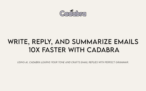 Cadabra AI website screenshot