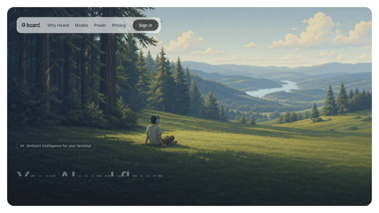 Heard website screenshot