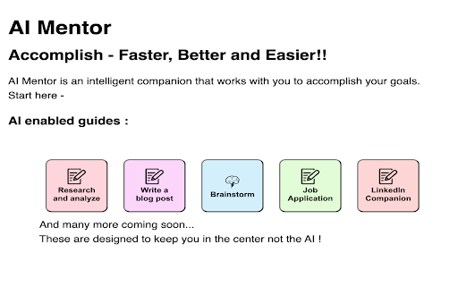 Ai Mentor website screenshot