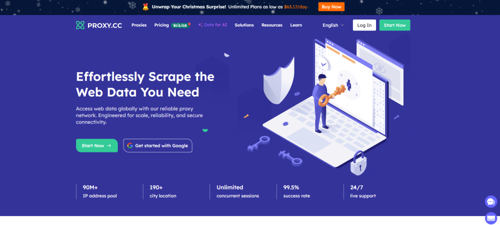 Proxycc website screenshot