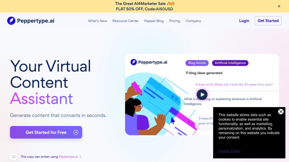 Peppertype website screenshot