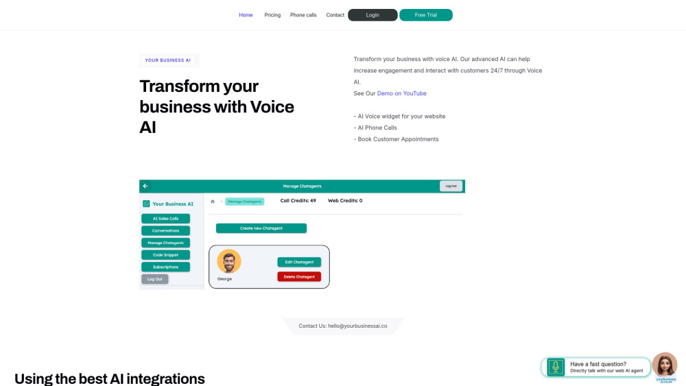 Your Business Ai website screenshot
