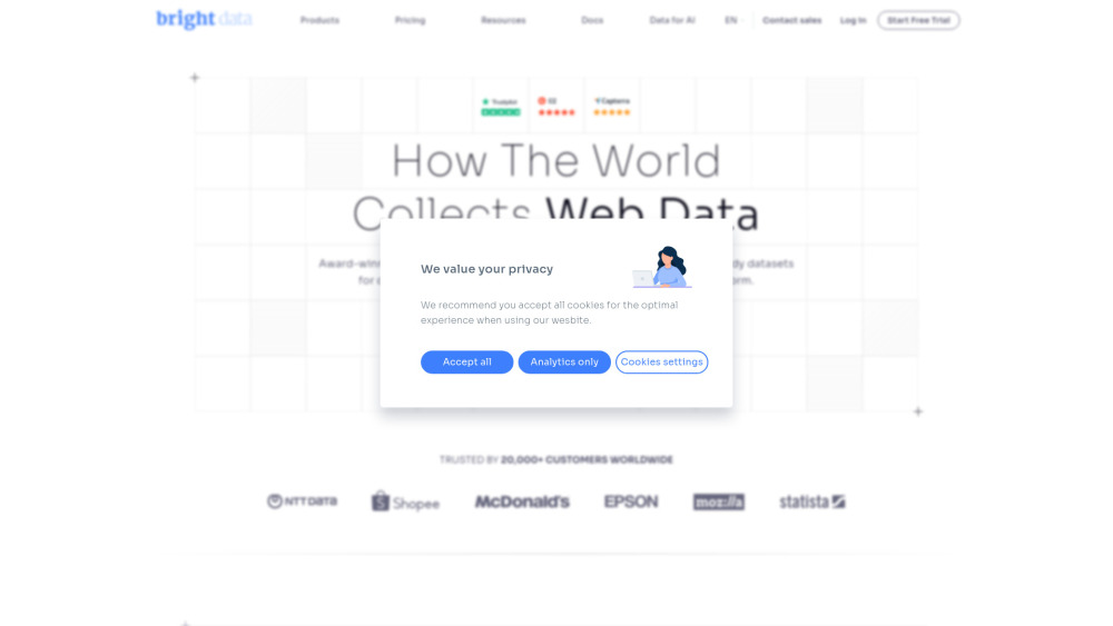 Bright Data website screenshot