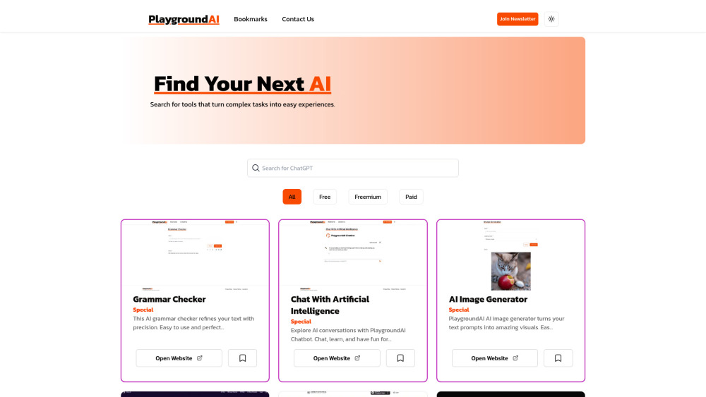 Playgroundai website screenshot
