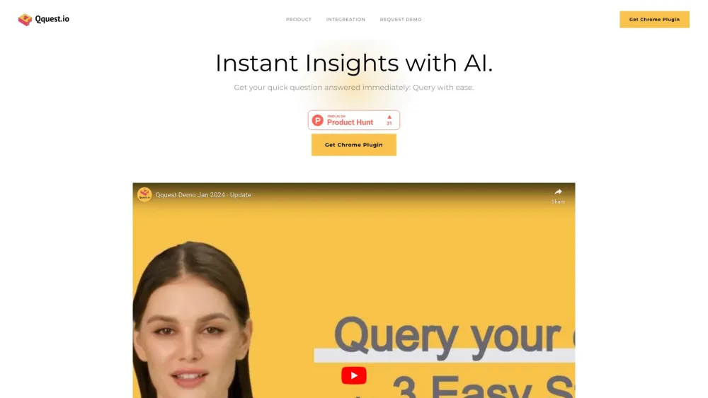 Qquest Beta website screenshot