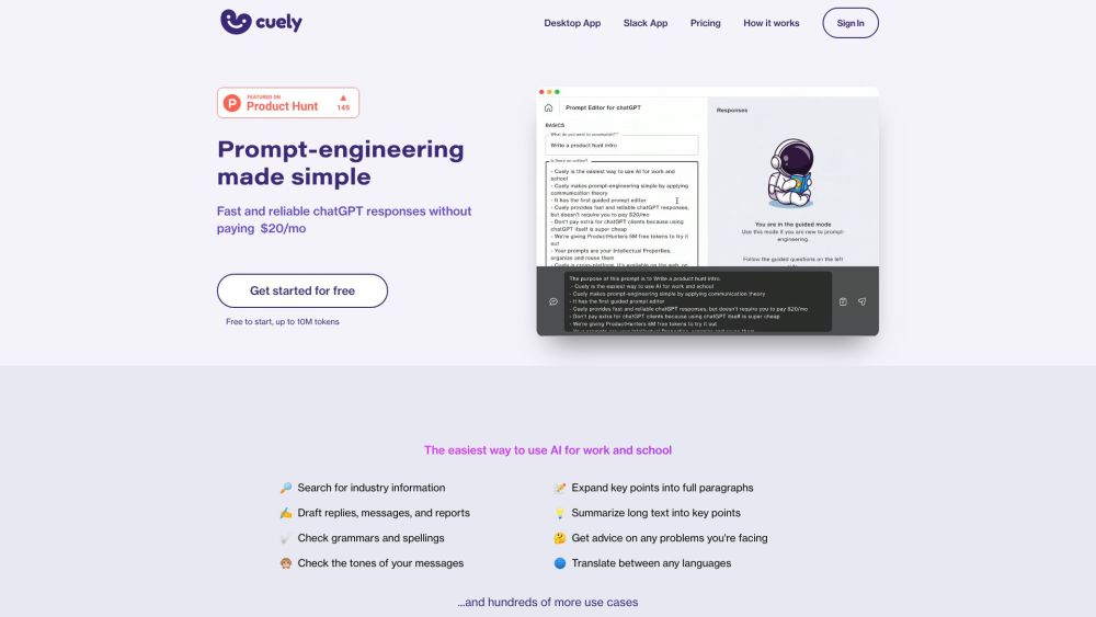 Cuely website screenshot