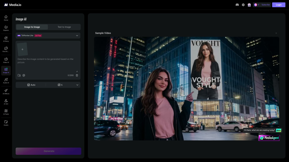 Media.io website screenshot
