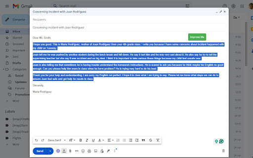 Ai Text Improver website screenshot