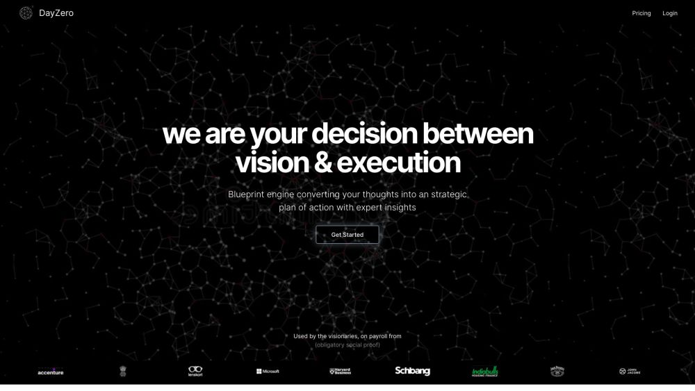 Dayzero V2 website screenshot