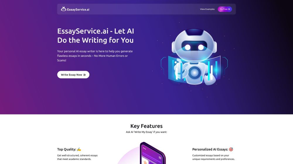 Essayservice Ai website screenshot