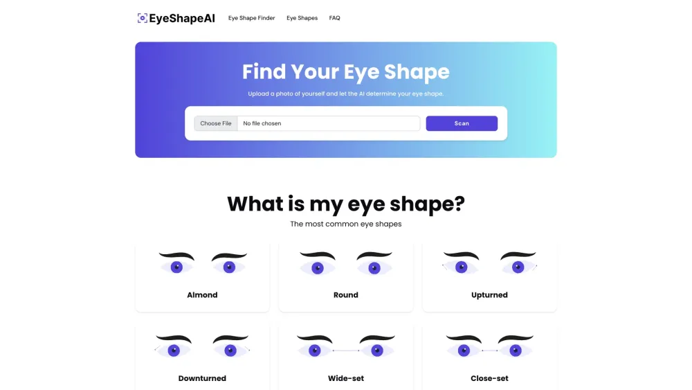 Eyeshapeai website screenshot