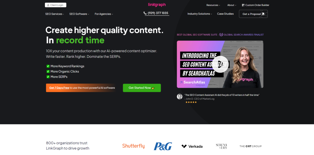 LinkGraph website screenshot