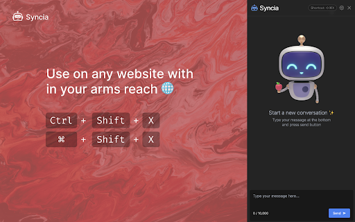 Syncia website screenshot
