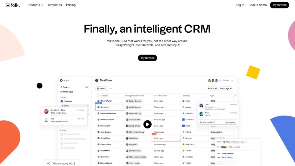 Folk website screenshot