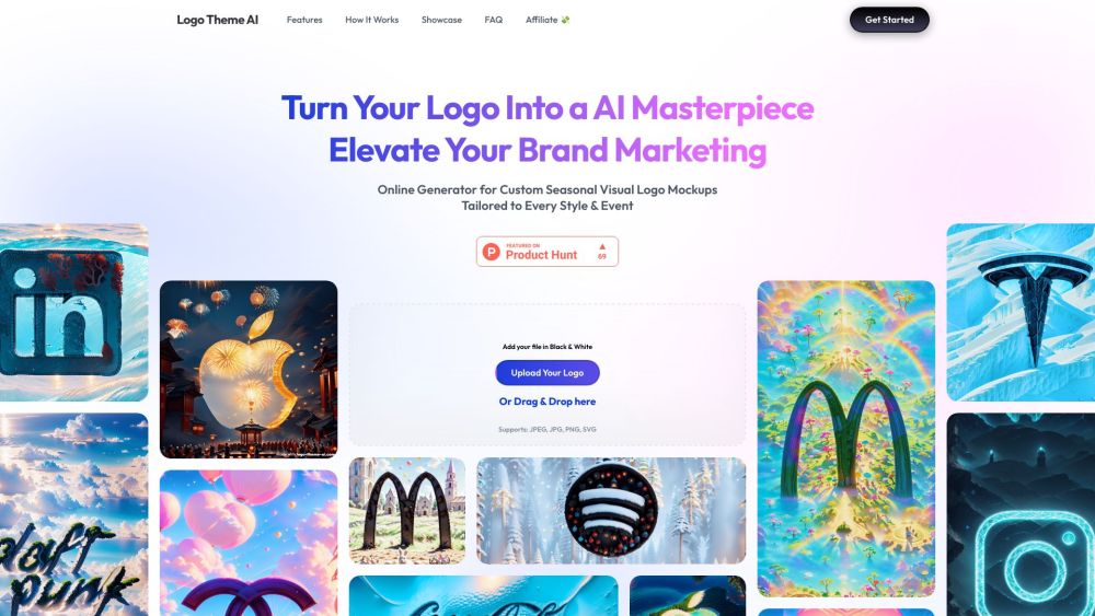 Logo Theme Ai website screenshot