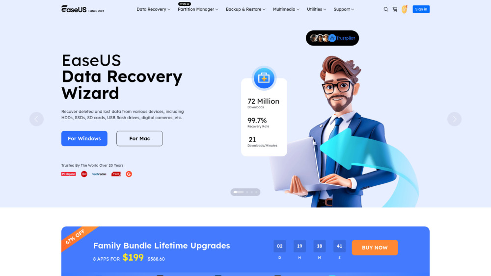Easeus Software website screenshot