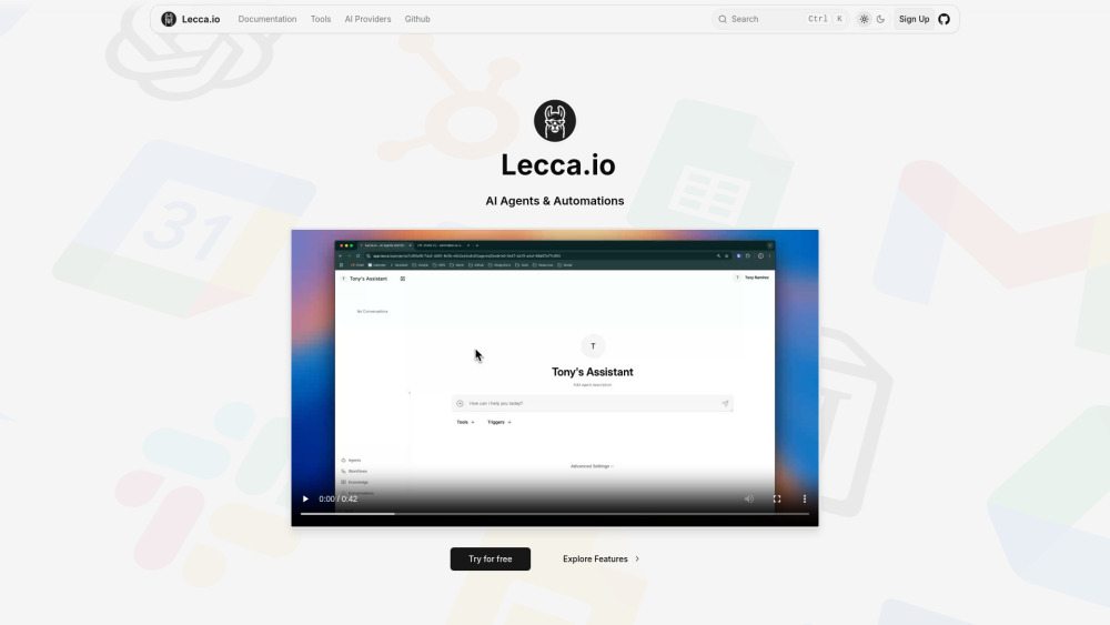 Lecca website screenshot