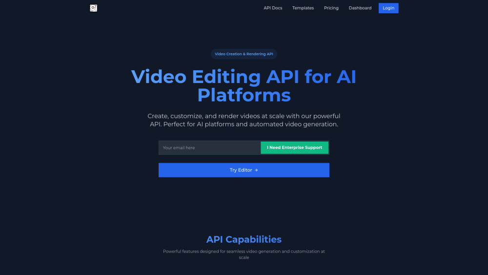 Video Aiditor website screenshot