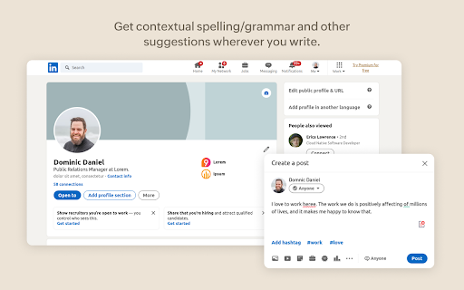Zoho Bluepencil Free Grammar Spell Checker website screenshot