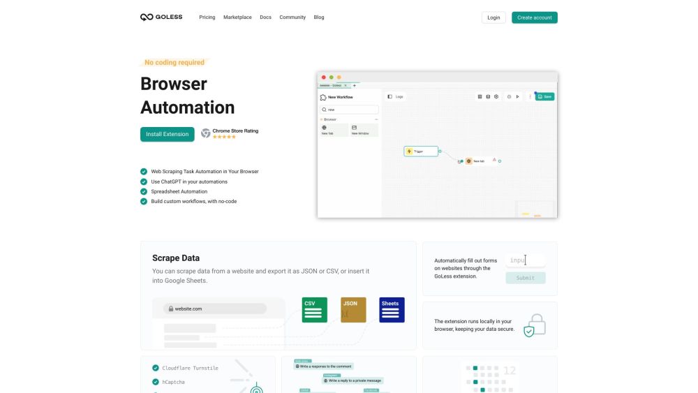 Goless website screenshot