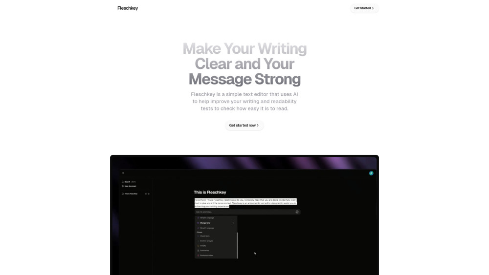 Fleschkey website screenshot
