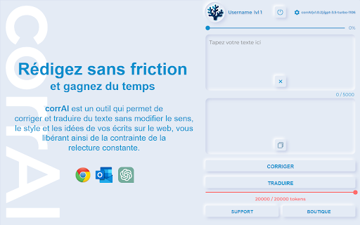 corrAI website screenshot
