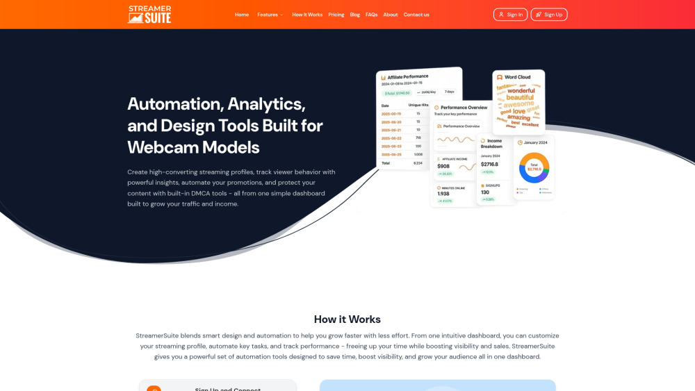 Streamersuite website screenshot