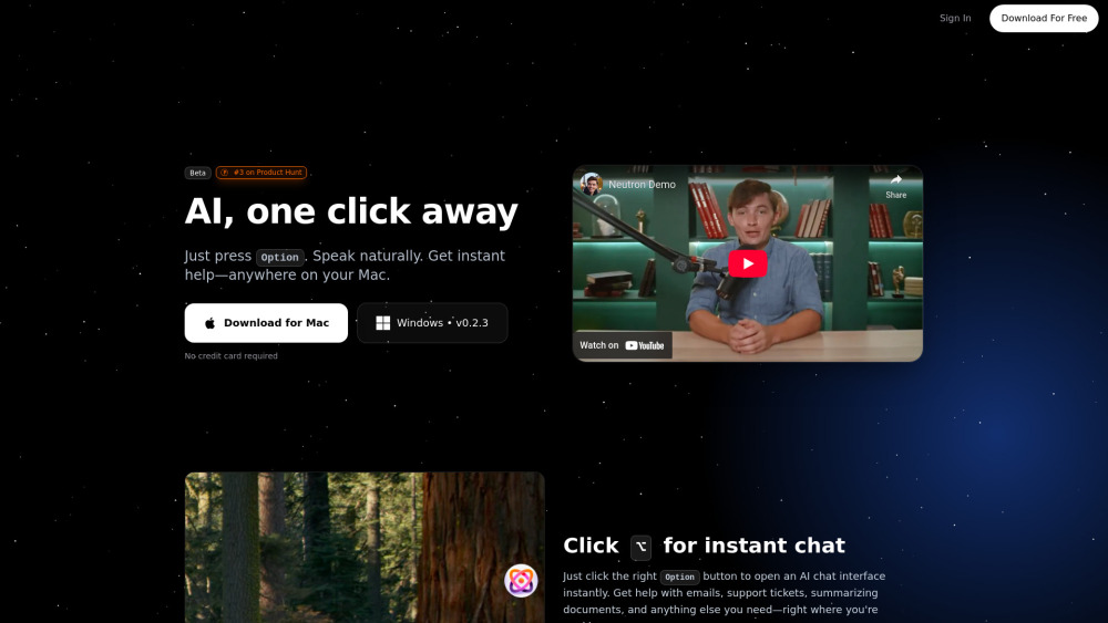 Neutron website screenshot