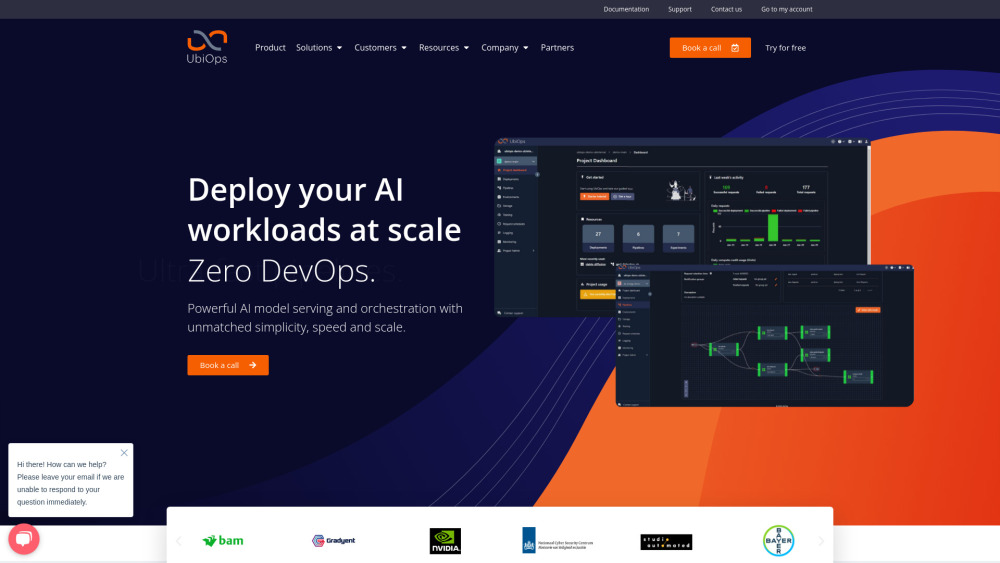 Ubiops website screenshot