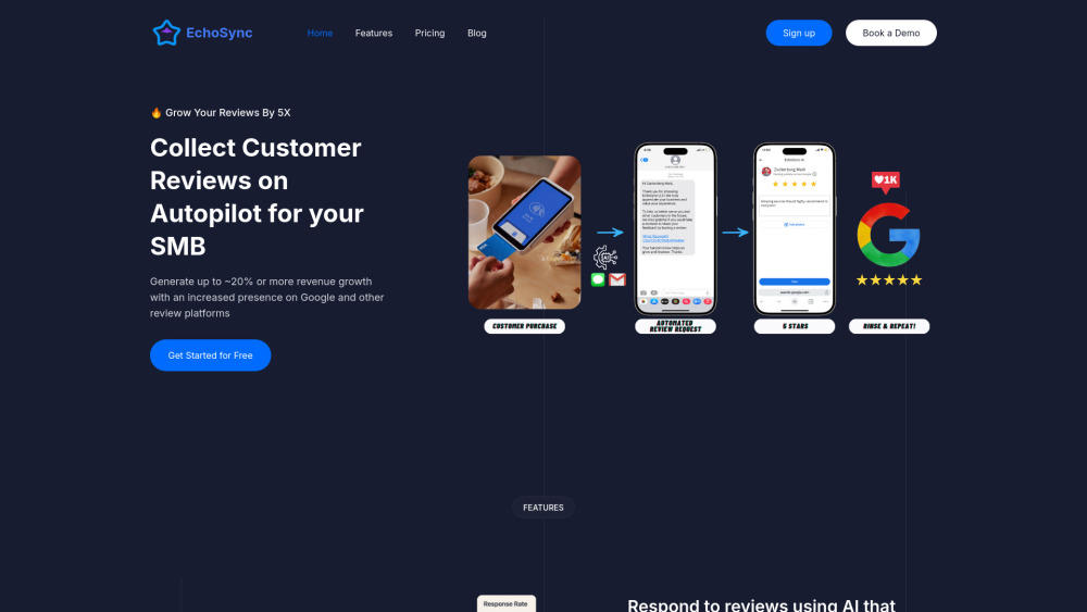 Echosync website screenshot