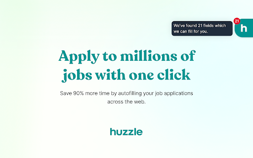 Huzzle Easy Apply Autofill Job Applications website screenshot
