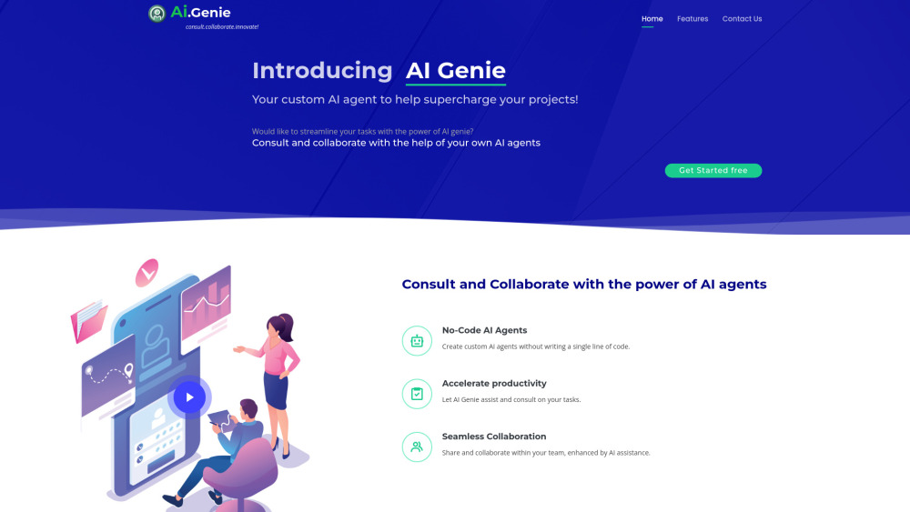 Aigenie website screenshot