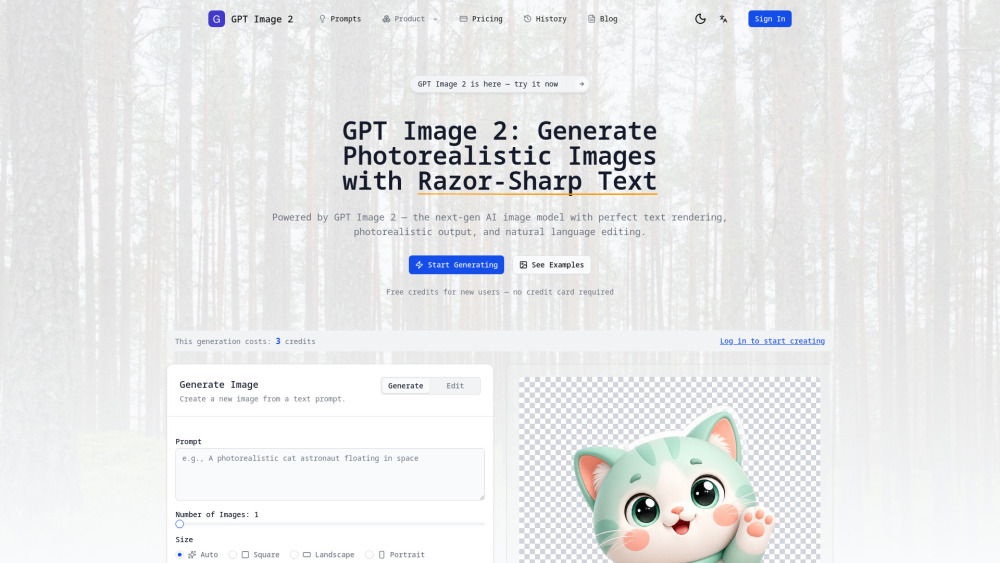 Imagesv2 Ai website screenshot