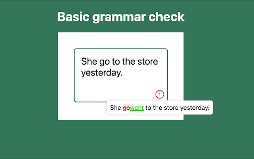 Chrome AI Grammar Check website screenshot