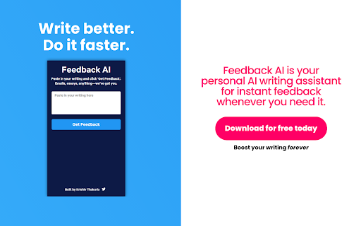 Feedbackai Ai Powered Writing Assistant website screenshot