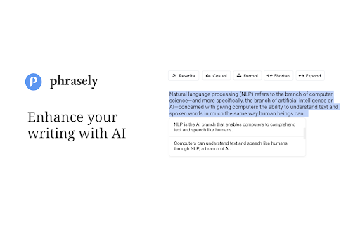 AI Writing Companion website screenshot