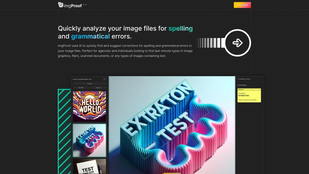 Imgproof website screenshot