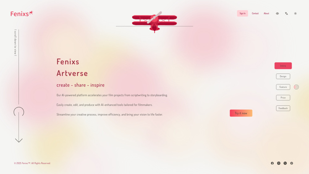Fenixs Ai website screenshot