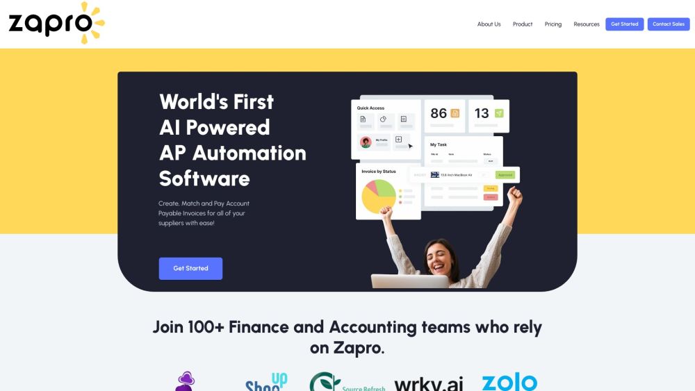 Zapro Ai website screenshot